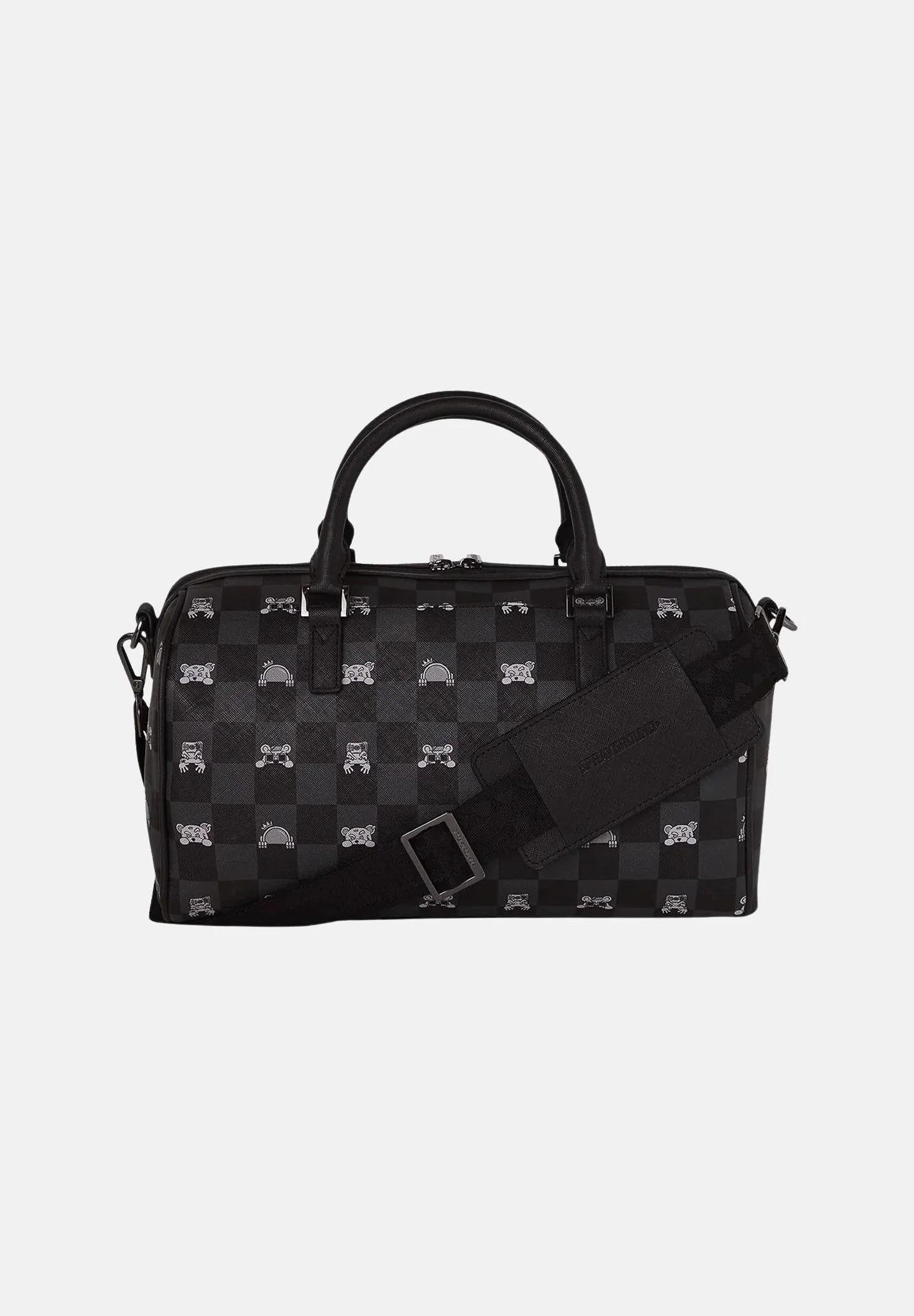 Gray Peeking Character Check Mini 910D8911NSZ UNI SPRAYGROUND 