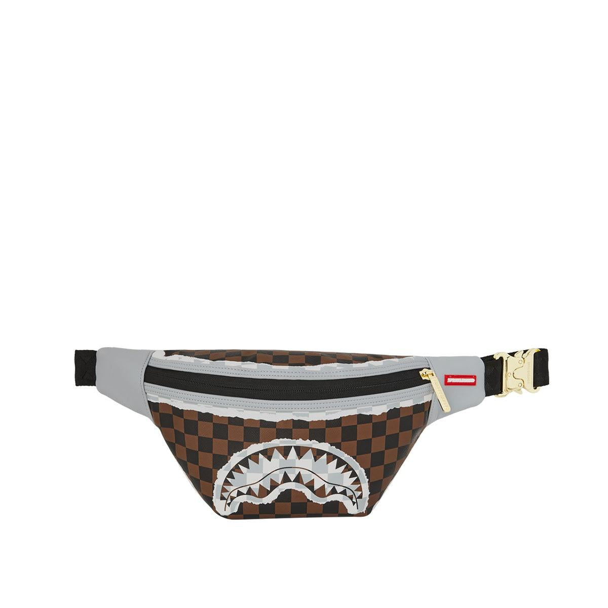 Cream and Brown Tear Check Savvy 910B8296 NSZ SPRAYGROUND 