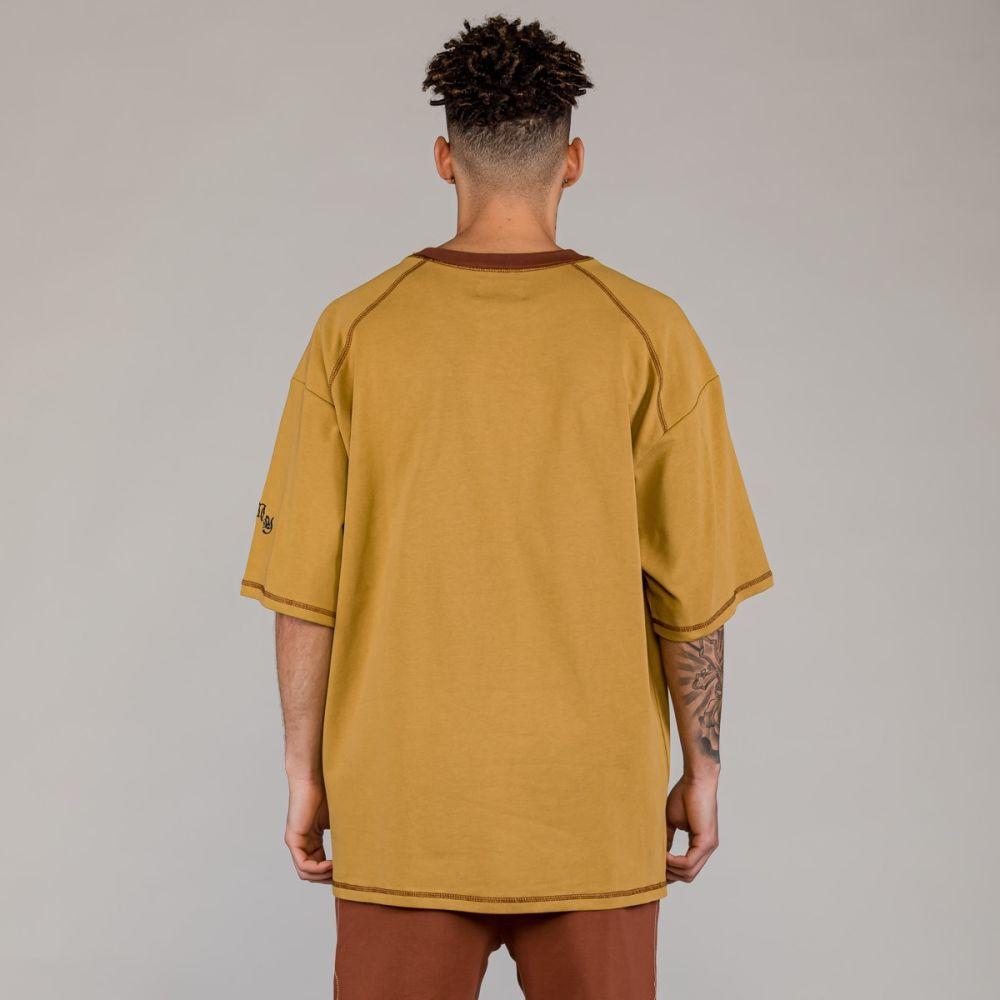 Oversized Heavy weight TEE GA659 BROWN GRIMEY 