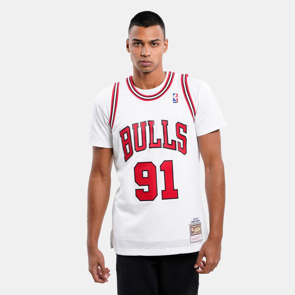 CHICAGO BULLS - DENNIS RODMAN SMJYAC18079 WHITE MITCHELL&NESS 