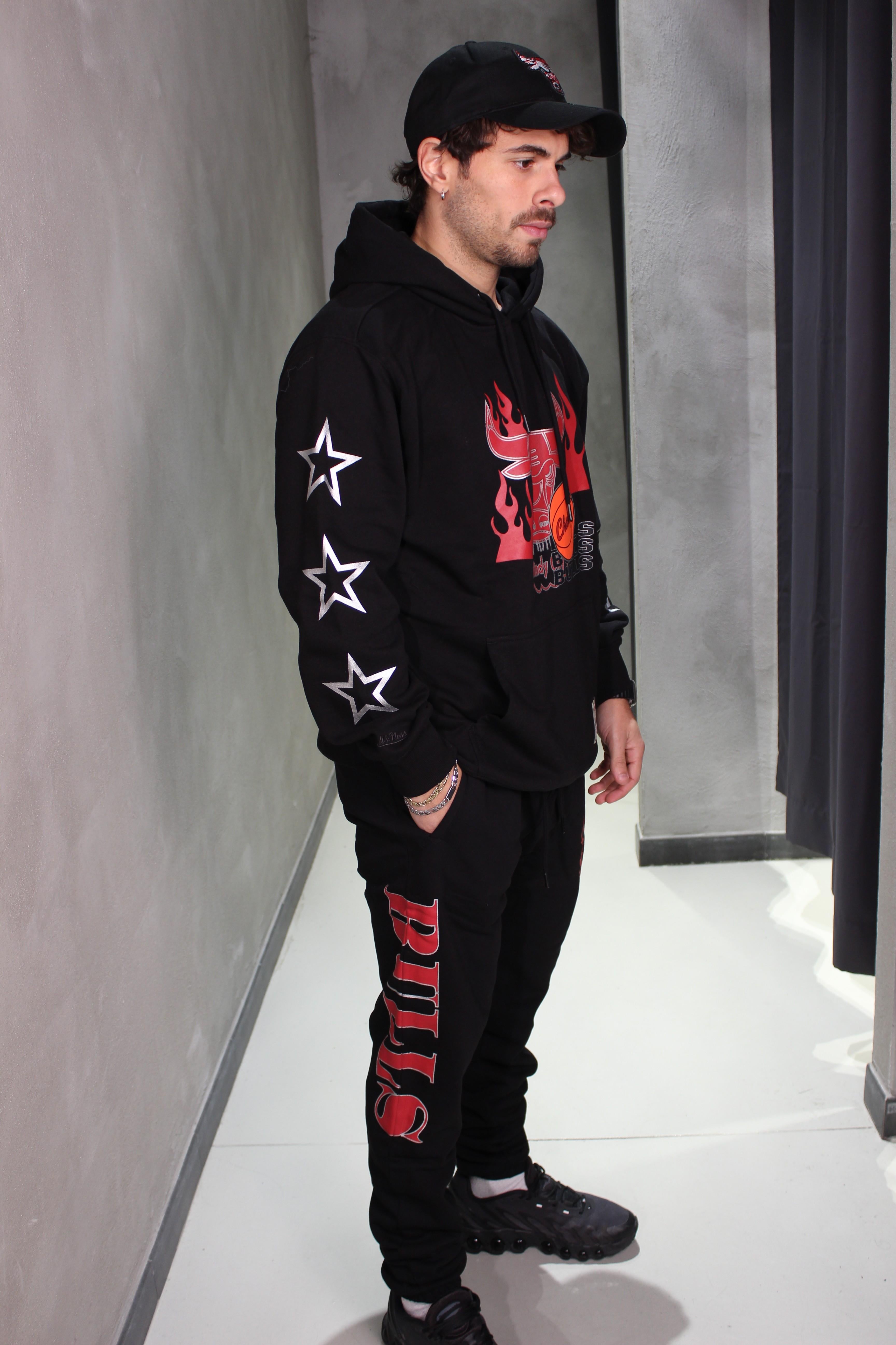 Nba Oversized Hoodie TH8916 CBUBLCK MITCHELL&NESS 