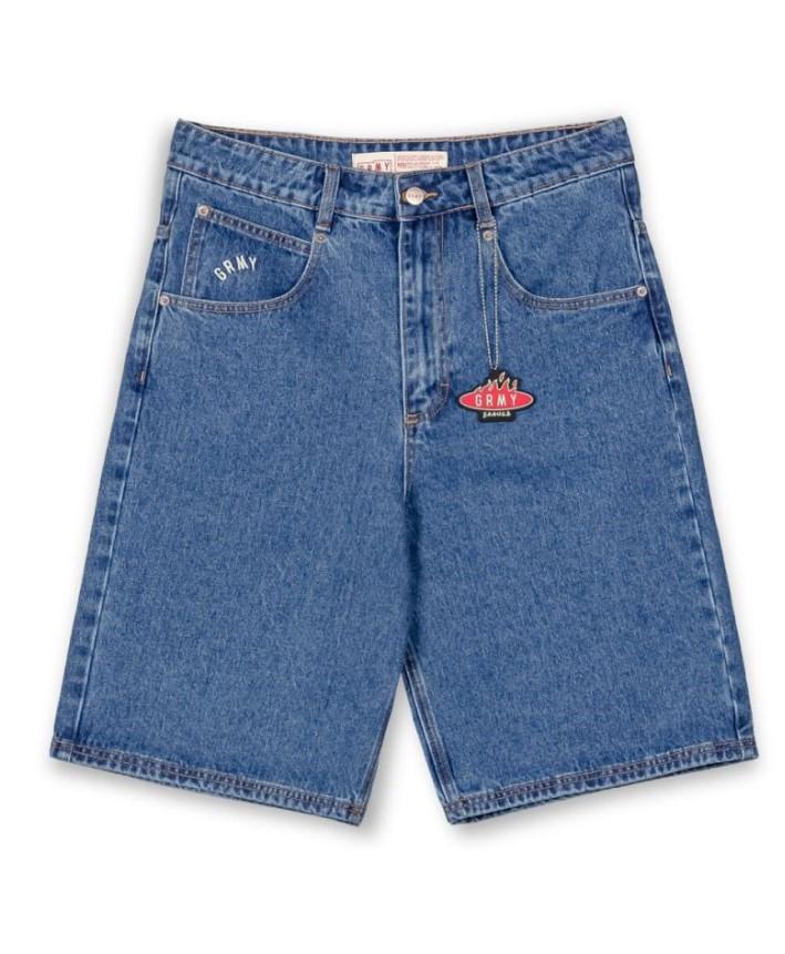 DENIM SHORTS GSJ190 WASHED BLUE GRIMEY 