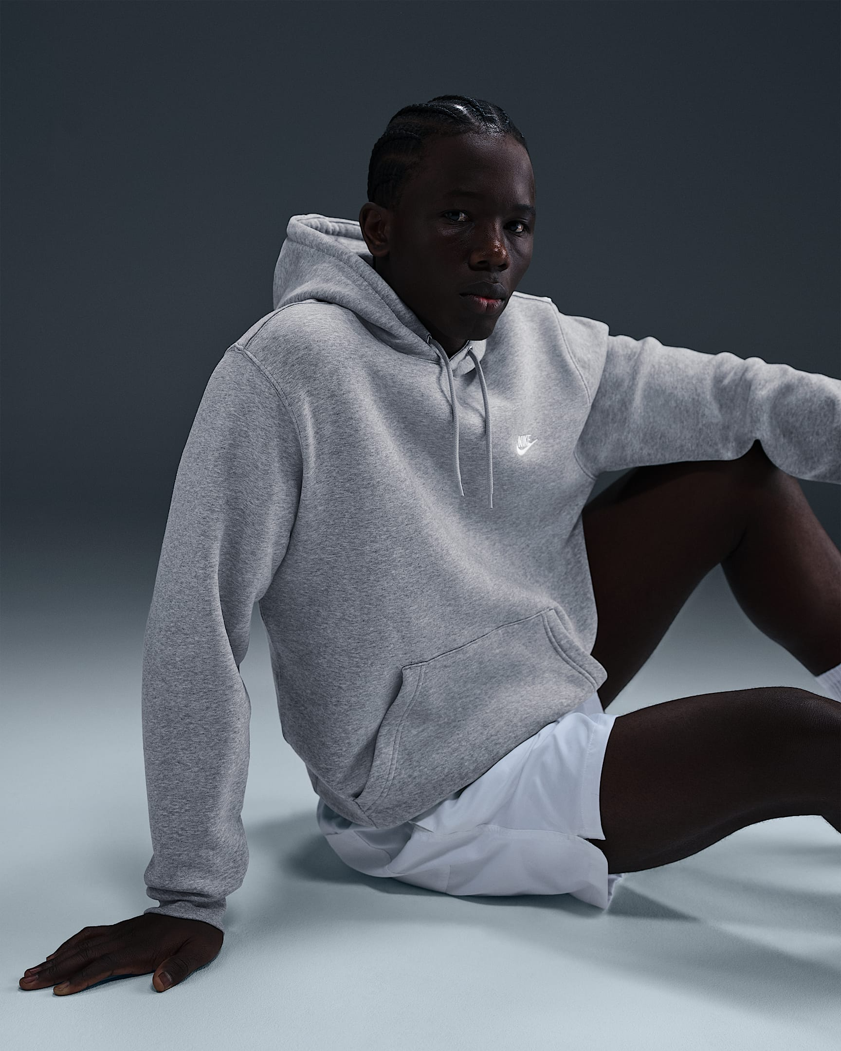 Felpa pullover in fleece con cappuccio FN3859 063 NIKE 