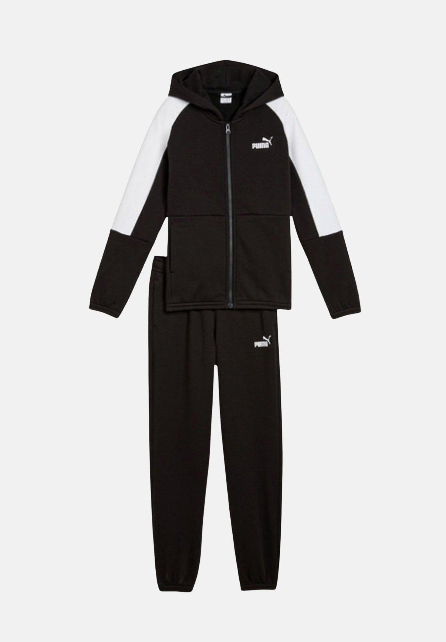 ESS BLOCK Hooded Full-Zip Sweat Suit FL B 689724 01 PUMA 