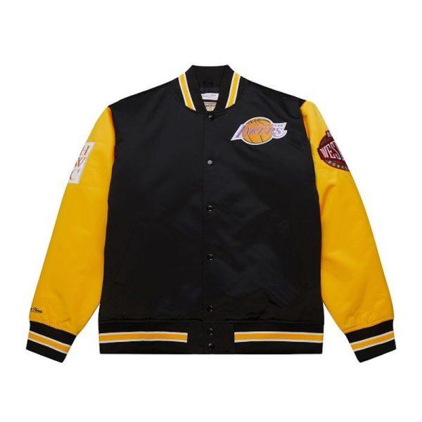 Nba Primetime Heavyweight Satin Jacket Vintage JK8453 LALBLCK MITCHELL&NESS 