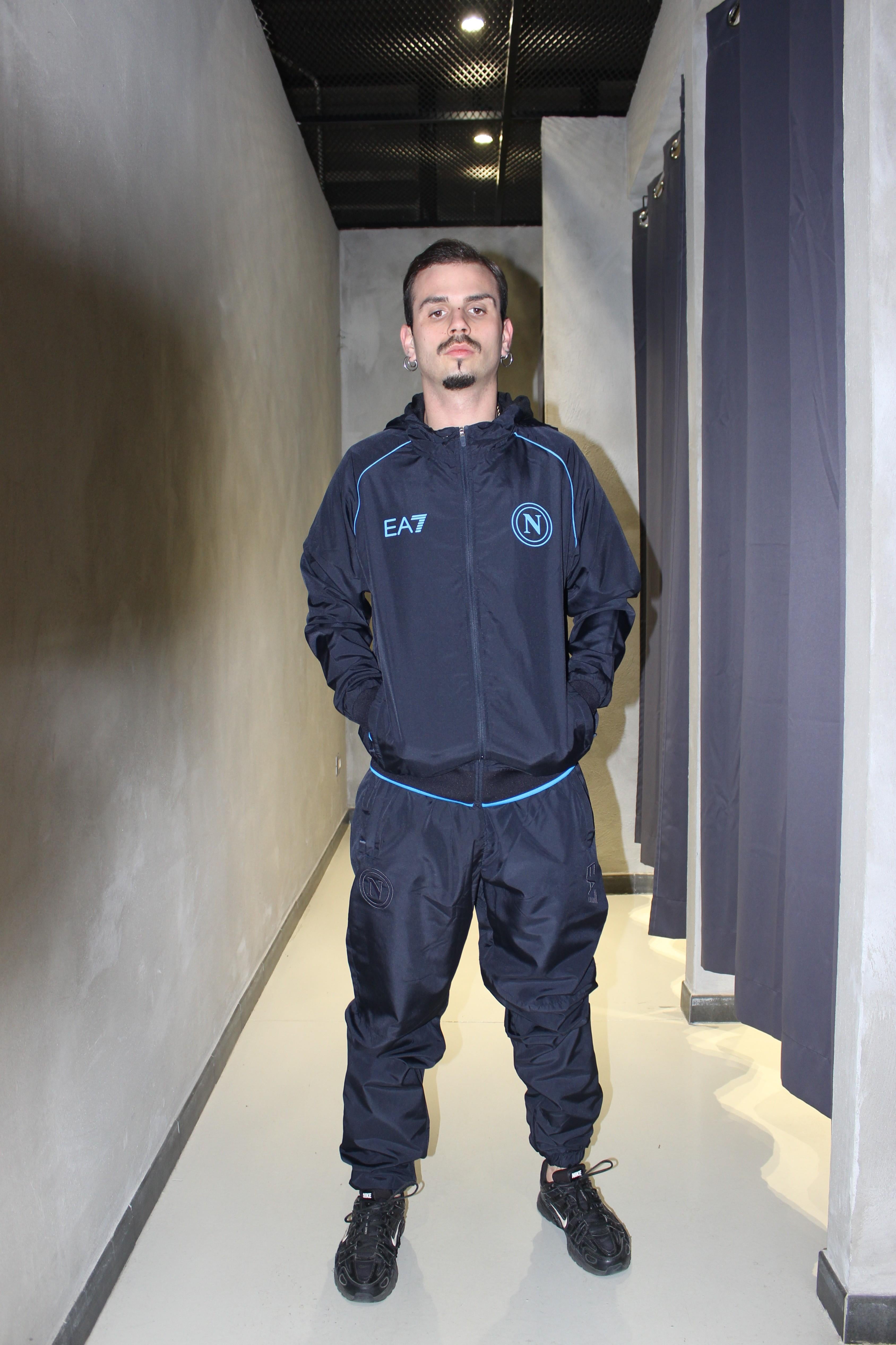 Tuta Interlock con Cappuccio  2023/2024 EASSCN24R09 BLU EA7 
