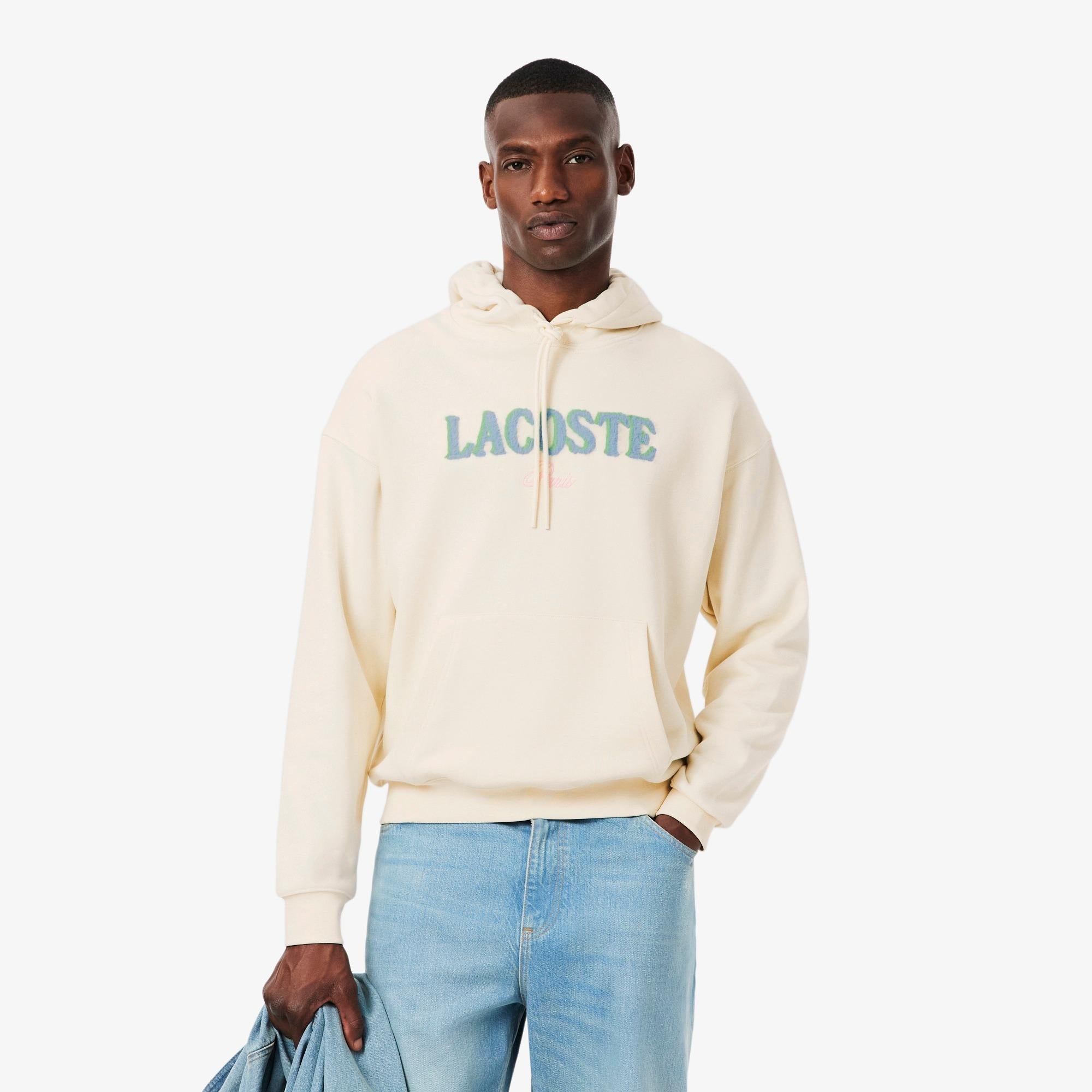 Felpa con cappuccio loose fit ricamata SH5464 XFJ LACOSTE 