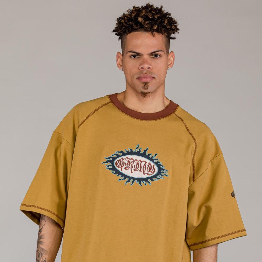 Oversized Heavy weight TEE GA659 BROWN GRIMEY 
