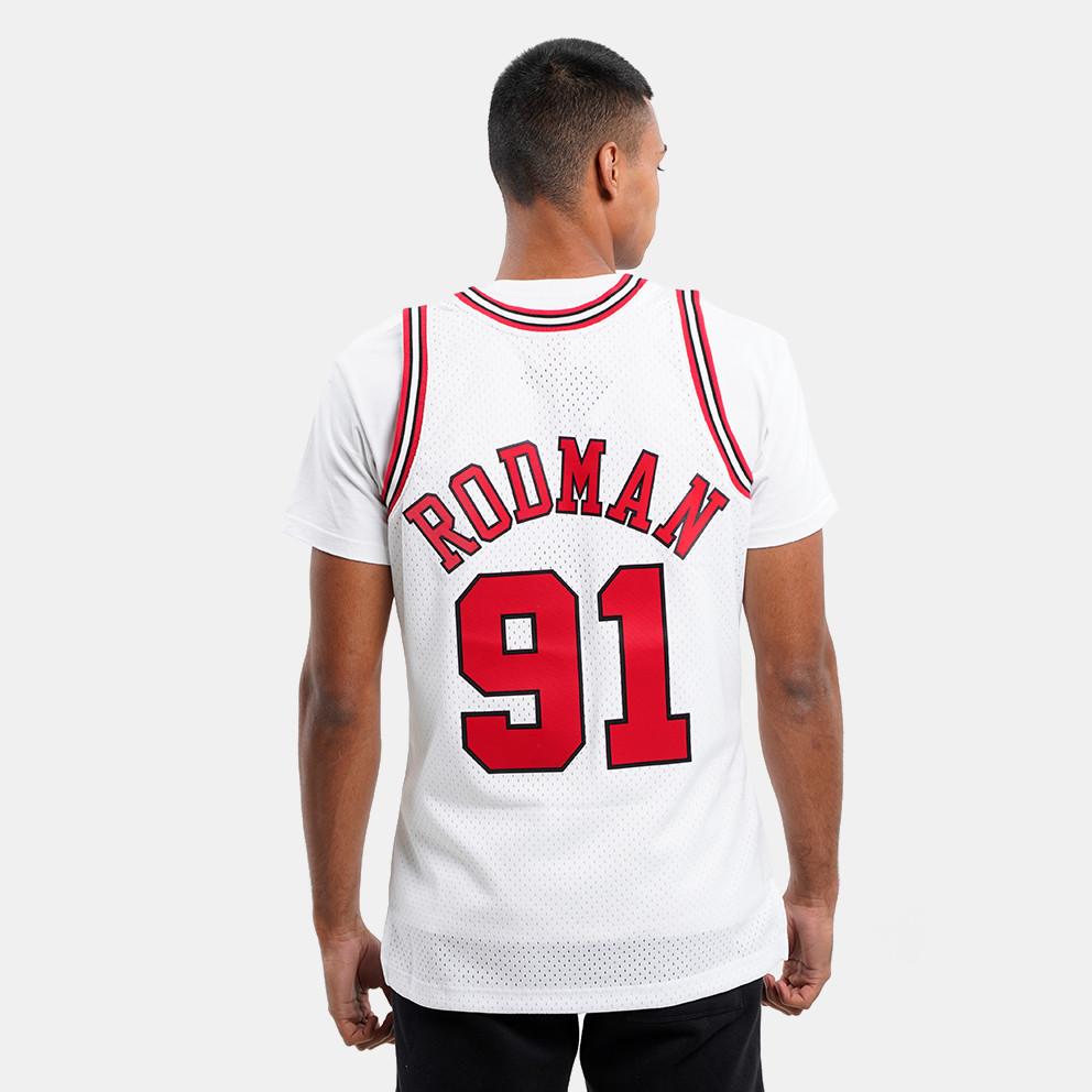 CHICAGO BULLS - DENNIS RODMAN SMJYAC18079 WHITE MITCHELL&NESS 