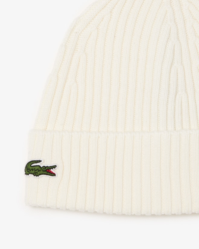 Berretto in lana spazzolata a costine RB0001 70V LACOSTE 