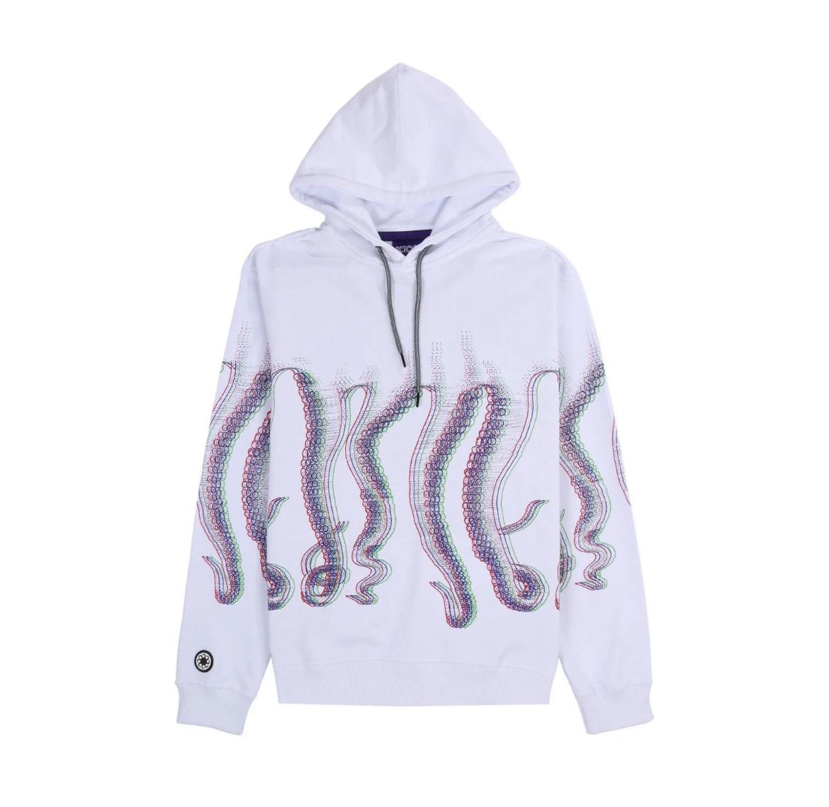 Fuzzy Hoodie 23SOSH35 WHITE OCTOPUS 