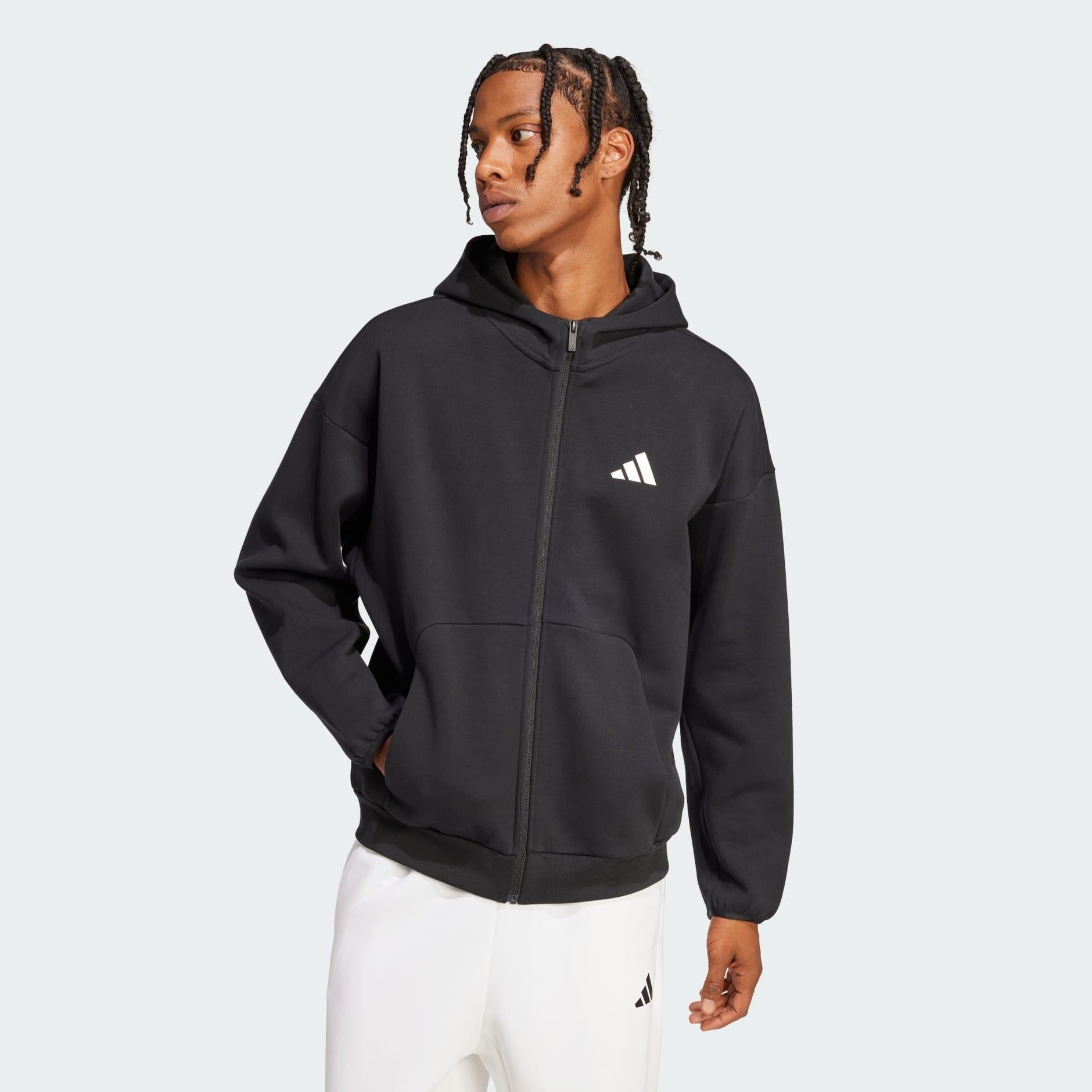 Felpa con cappuccio Future Icons Small Logo Full-Zip JI8768 UNI ADIDAS 